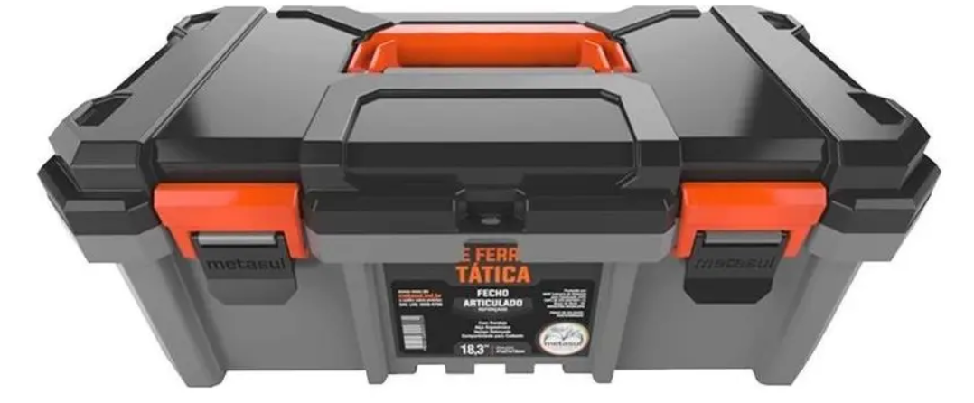 Caixa de Ferramentas Tática Metasul Cinza — 18,3″ - Imagem 3