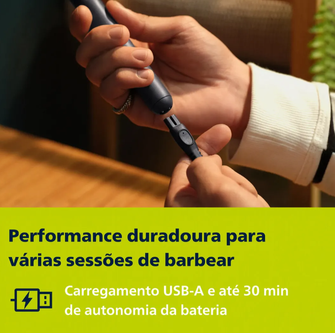 Barbeador e Aparador Elétrico Philips OneBlade QP1425/10 – Pente 5 em 1, Sem Fio e À Prova d’Água - Imagem 7